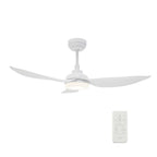 Carro DAFFODIL 45 inch 3-Blade Smart Ceiling Fan with LED Light Kit and Remote - White/White