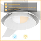 DAFFODIL 52 inch 3-Blade Flush Mount Smart Ceiling Fan with LED Light and Remote
