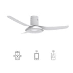 DAFFODIL 52 inch 3-Blade Flush Mount Smart Ceiling Fan with LED Light and Remote