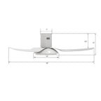 DAFFODIL 52 inch 3-Blade Flush Mount Smart Ceiling Fan with LED Light and Remote