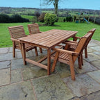 Churnet Valley 4 Seat Table Set 4 Chairs 179.5cm Table