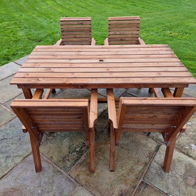 Churnet Valley 4 Seat Table Set 4 Chairs 179.5cm Table