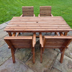 Churnet Valley 4 Seat Table Set 4 Chairs 179.5cm Table