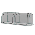 8' x 3' Crop Cage, Plant Protection Tent, with Two Zippered Doors and 4 Ground Stakes, for Garden, Yard, Lawn, Black
