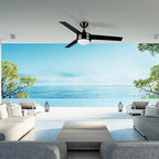 EVERETT 52 Inch 3-Blade Ceiling Fan with LED Light & Pull Chain