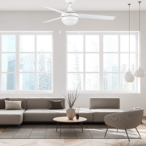 EVERETT 52 Inch 3-Blade Ceiling Fan with LED Light & Pull Chain