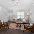 LAMONT 52 inch 4-Blade Flush Mount Ceiling Fan with LED Light & Pull Chain