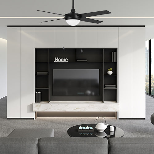EVERETT 52 inch 4-Blade Ceiling Fan with LED Light & Pull Chain