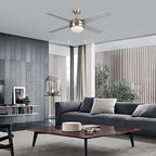 EVERETT 52 inch 4-Blade Ceiling Fan with LED Light & Pull Chain