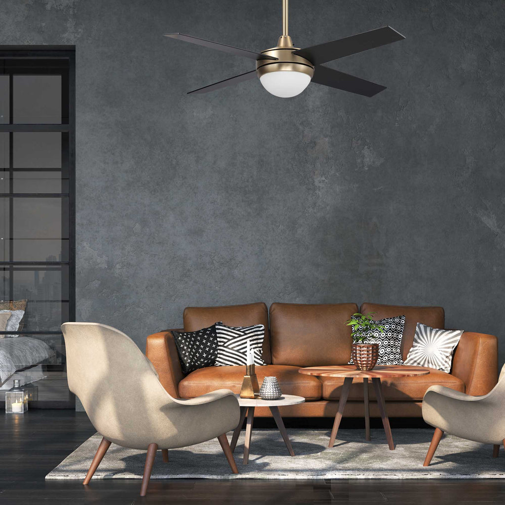 NEVA 48 inch 4-Blade Smart Ceiling Fan with LED Light & Smart Wall Switch