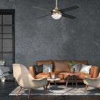 NEVA 48 inch 4-Blade Smart Ceiling Fan with LED Light & Smart Wall Switch