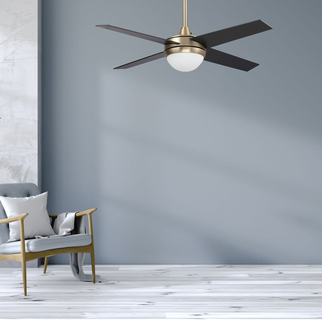 NEVA 48 inch 4-Blade Smart Ceiling Fan with LED Light & Smart Wall Switch