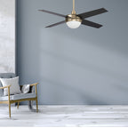 NEVA 48 inch 4-Blade Smart Ceiling Fan with LED Light & Smart Wall Switch