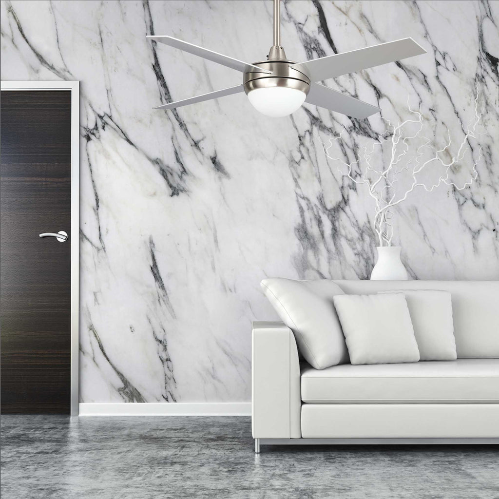 NEVA 48 inch 4-Blade Smart Ceiling Fan with LED Light & Smart Wall Switch