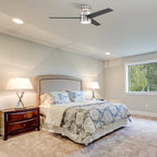 RAIDEN 52 inch 3-Blade Flush Mount Smart Ceiling Fan with LED Light & Smart Wall Switch