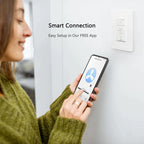 RAIDEN 52 inch 3-Blade Flush Mount Smart Ceiling Fan with LED Light & Smart Wall Switch