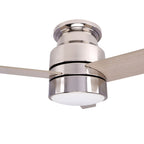 RAIDEN 52 inch 3-Blade Flush Mount Smart Ceiling Fan with LED Light & Smart Wall Switch