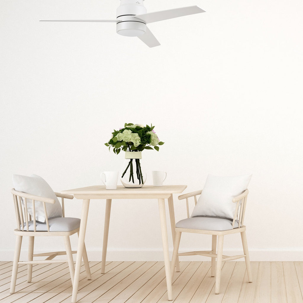 RAIDEN 52 inch 3-Blade Flush Mount Smart Ceiling Fan with LED Light & Smart Wall Switch