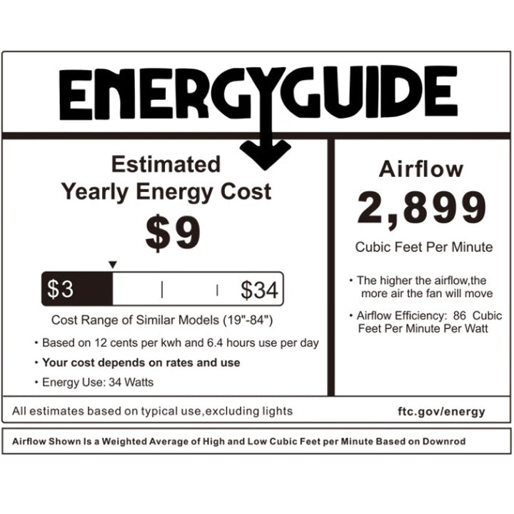 RAIDEN 52 inch 3-Blade Flush Mount Smart Ceiling Fan with LED Light & Smart Wall Switch