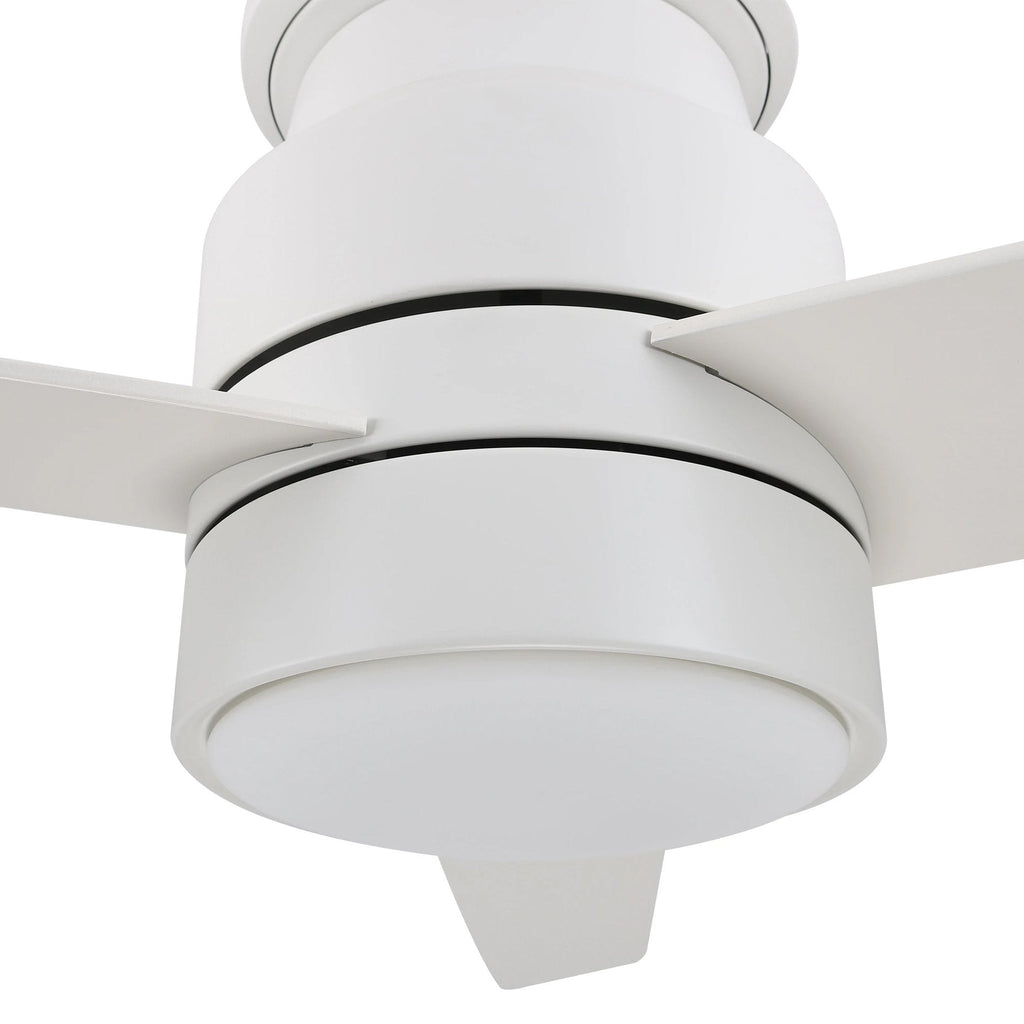 RAIDEN 52 inch 3-Blade Flush Mount Smart Ceiling Fan with LED Light & Smart Wall Switch