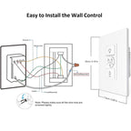 RAIDEN 52 inch 3-Blade Flush Mount Smart Ceiling Fan with LED Light & Smart Wall Switch