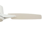 EUNOIA 52 inch 3-Blade Smart Ceiling Fan with LED Light Kit & Wall Switch - Brushed Nickel/Black
