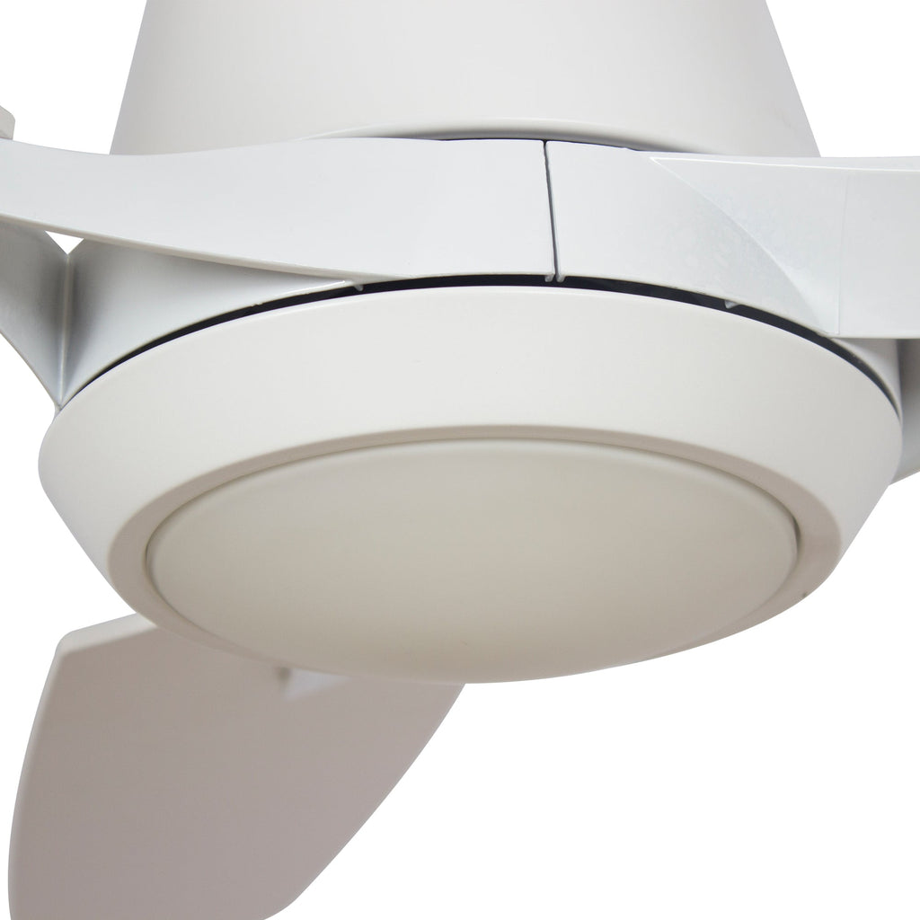 EUNOIA 52 inch 3-Blade Smart Ceiling Fan with LED Light Kit & Wall Switch - Brushed Nickel/Black
