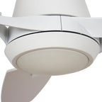 EUNOIA 52 inch 3-Blade Smart Ceiling Fan with LED Light Kit & Wall Switch - Brushed Nickel/Black