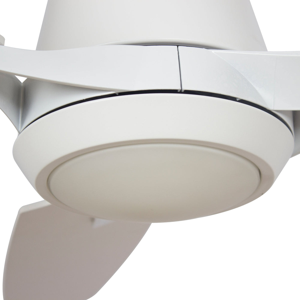 EUNOIA 52 inch 3-Blade Smart Ceiling Fan with LED Light Kit & Wall Switch - Brushed Nickel/Black