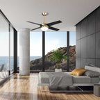NEVA 52 inch 4-Blade Smart Ceiling Fan with LED Light & Smart Wall Switch