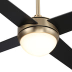 NEVA 52 inch 4-Blade Smart Ceiling Fan with LED Light & Smart Wall Switch
