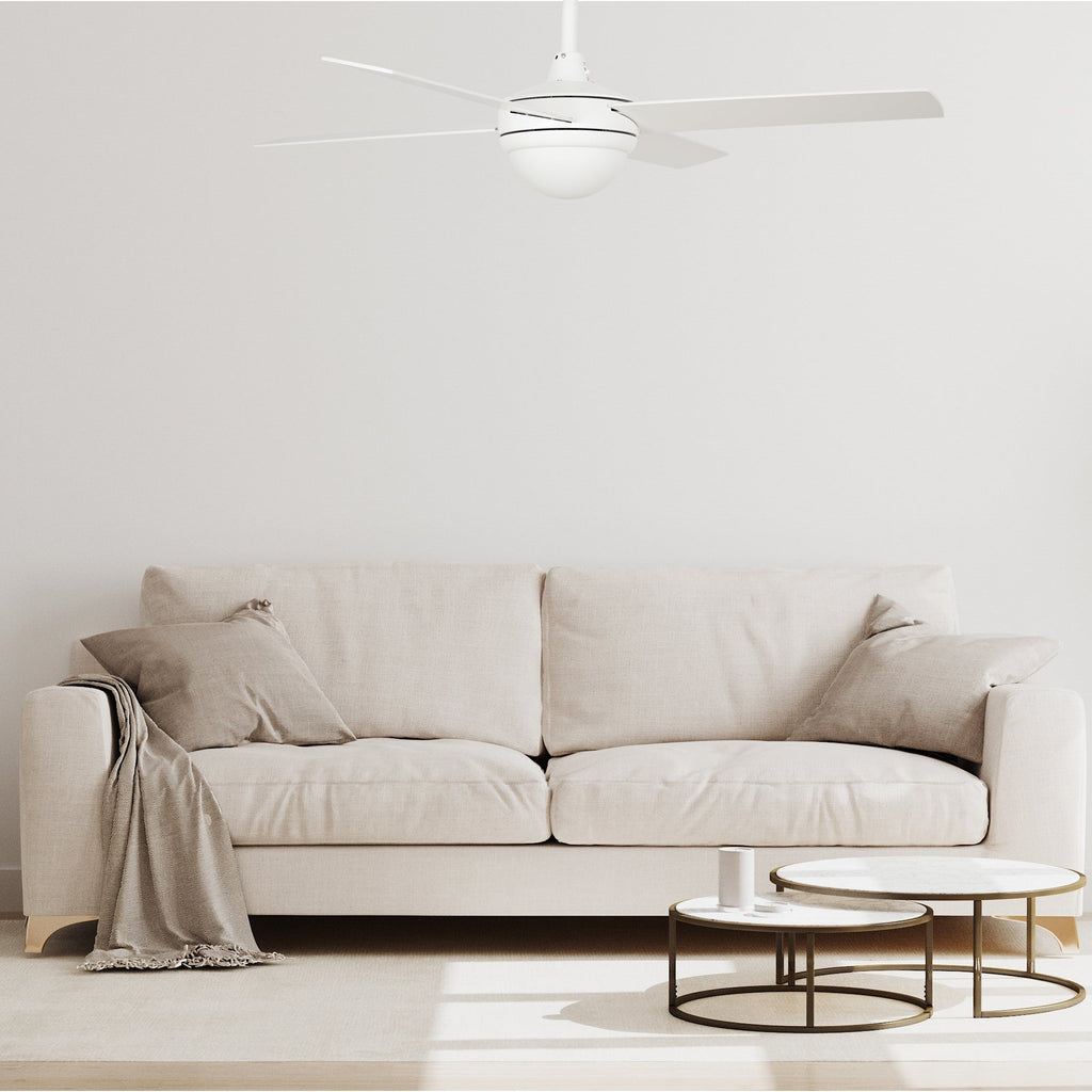 NEVA 52 inch 4-Blade Smart Ceiling Fan with LED Light & Smart Wall Switch