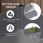 47" x 24" x 29" Raised Garden Bed with Metal Frame & Wooden Planter, Grey