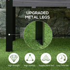47" x 24" x 29" Raised Garden Bed with Metal Frame & Wooden Planter, Grey