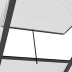 BloomGreen 6' x 6' x 6.6' Polycarbonate Greenhouse with Aluminum Frame, Grey