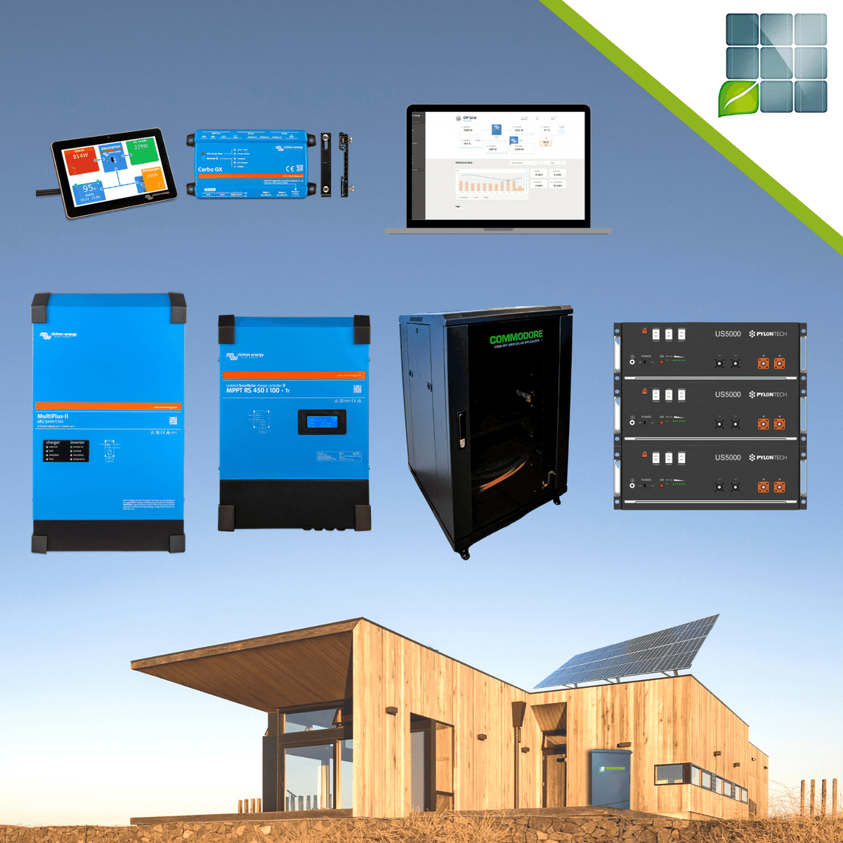 8kVA Victron Powerboard Off Grid Solar System | 15kWh Lithium | 7.6kw Panels