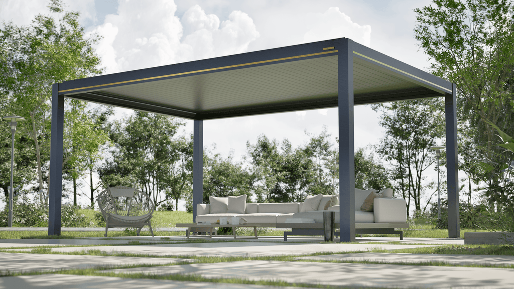 Villa pergola 2.0 - Motorized Louver w/ Edge Lighting