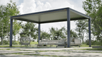Villa pergola 2.0 - Motorized Louver w/ Edge Lighting