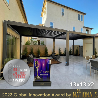 Villa Pergola - Motorized Louver w/ Edge Lighting