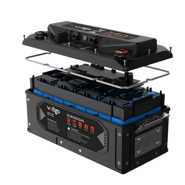 VoltGo 12.8V 200Ah IP65 LiFePO4 Battery with Bluetooth IP65