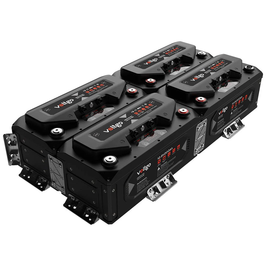 VoltGo 12.8V 200Ah IP65 LiFePO4 Battery with Bluetooth IP65
