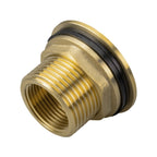 Water Butt Brass Kit 3/4" with Extended Brass Chrome Tap ½” Barb and Drill Bit