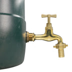 Water Butt Brass Kit 3/4" with 15mm Barbed Polished Brass Tap and Drill Bit