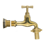 Water Butt Brass Kit 3/4" with 15mm Barbed Polished Brass Tap and Drill Bit