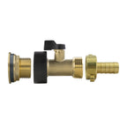 Water Butt Brass Kit 3/4" with Brass Valve + 13mm Barb