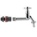 Water Butt Kit 1/2" with Extended Brass Chrome Tap 1/2" Barb