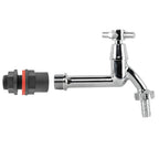 Water Butt Kit 1/2" with Extended Brass Chrome Tap 1/2" Barb