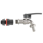 Water Butt Kit 1/2" with Lever Tap Hose Barb and Side Lock