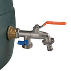 Water Butt Brass Kit 1" with Double Tap