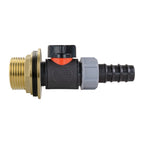 Water Butt Brass Kit 1" with In-Line Valve + 20mm Barb
